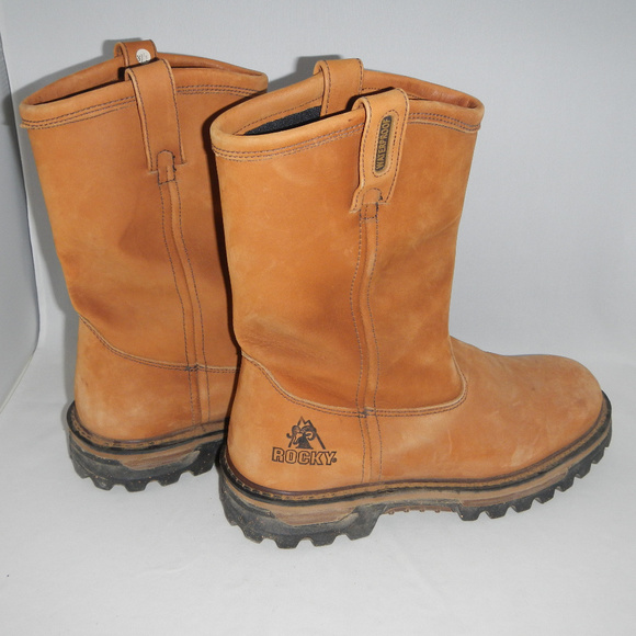 rocky pull on work boots